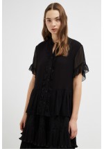 French Connection Clandre Light Ruffle Blouse